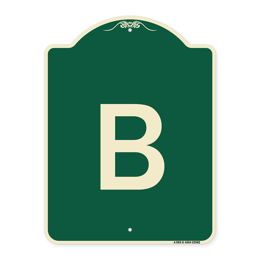 Sign with Letter B