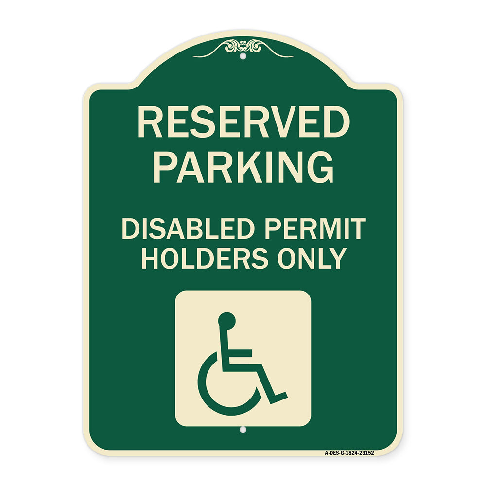 Reserved Parking - Disabled Permit Holders Only (With Updated Access Symbol)
