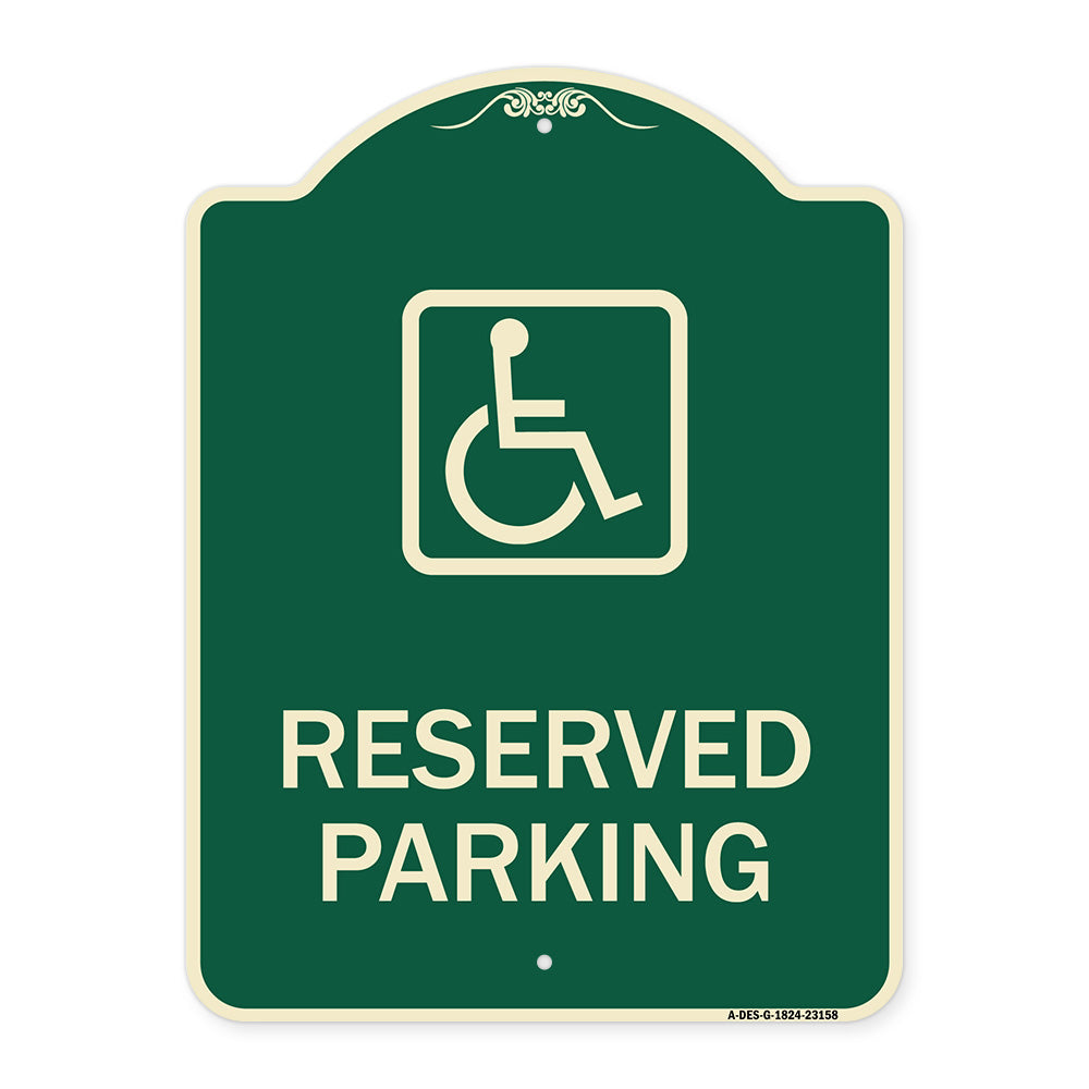 Reserved Parking (Handicapped Symbol) (Blue)