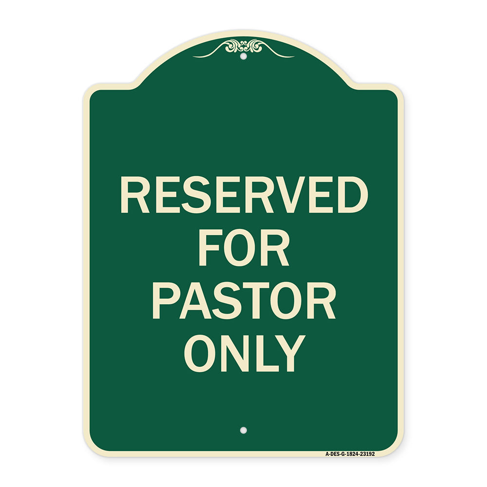 Reserved for Pastor Only