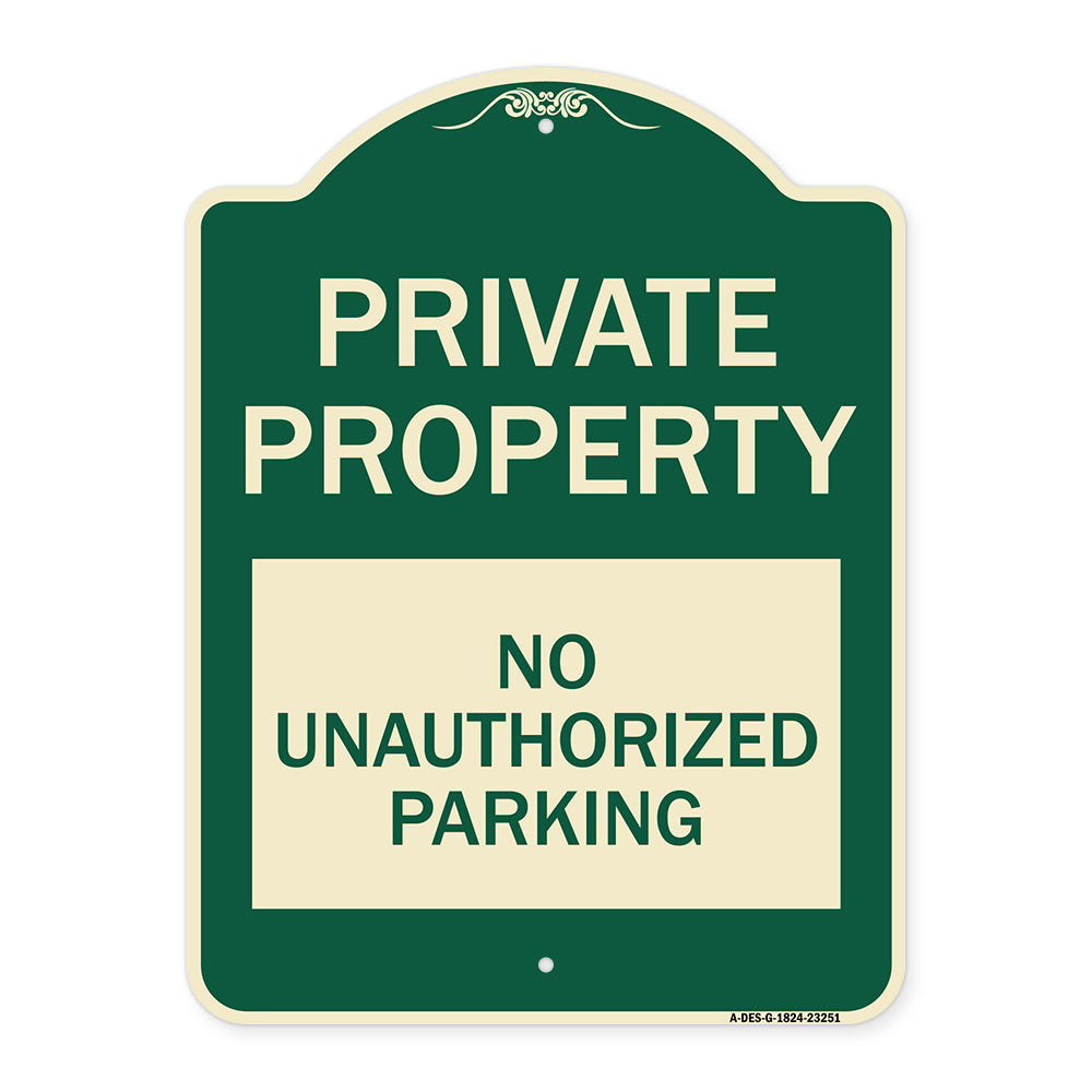 Private Property - No Unauthorized Parking