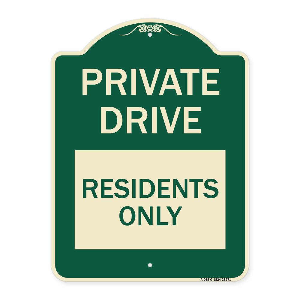 Private Drive Sign Private Drive - Residents Only