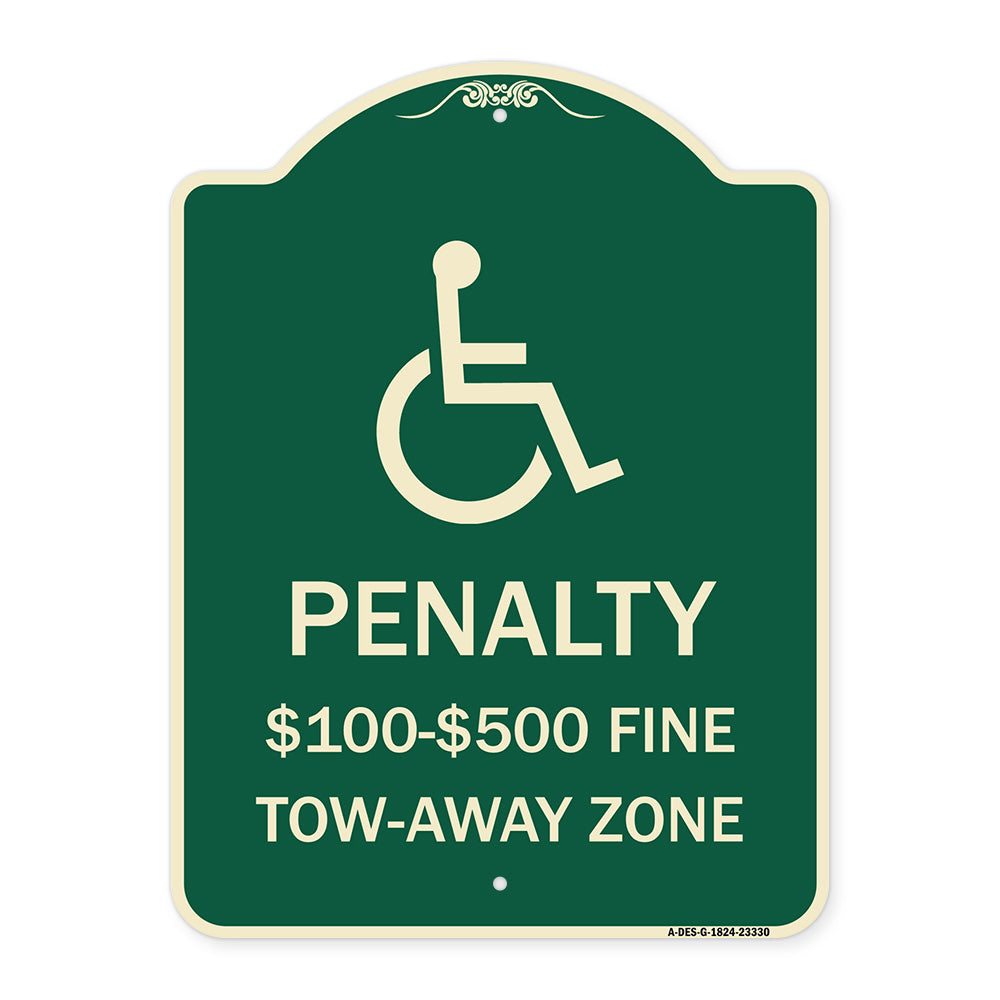 Penalty - $100 - $500 Fine - Tow-Away Zone