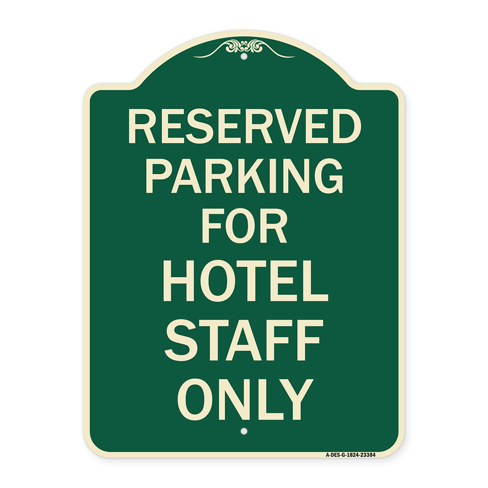 Parking Reserved for Hotel Staff Only