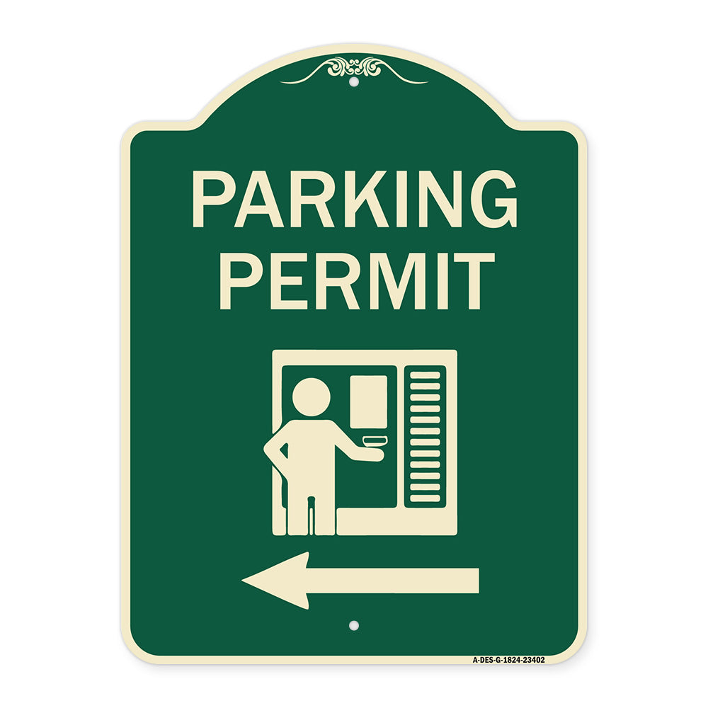 Parking Permit (With Left Arrow Symbol)