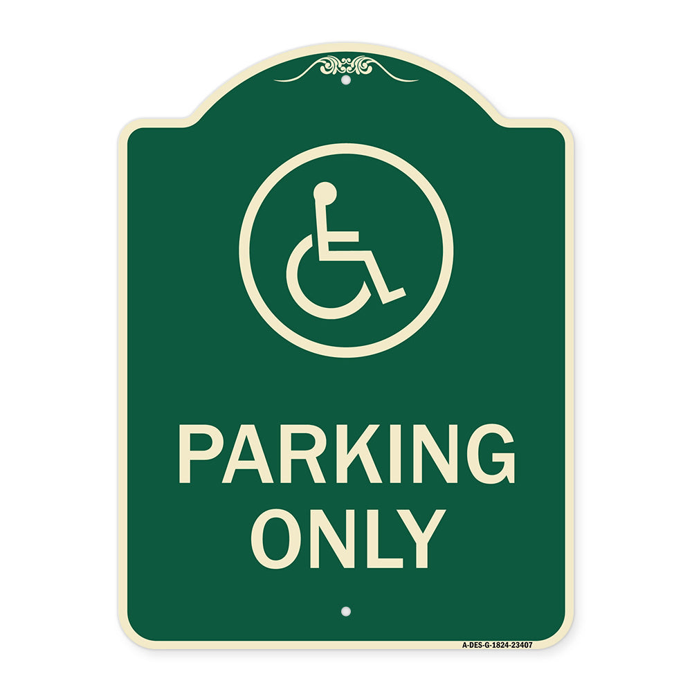 Parking Only (With New Access Symbol)