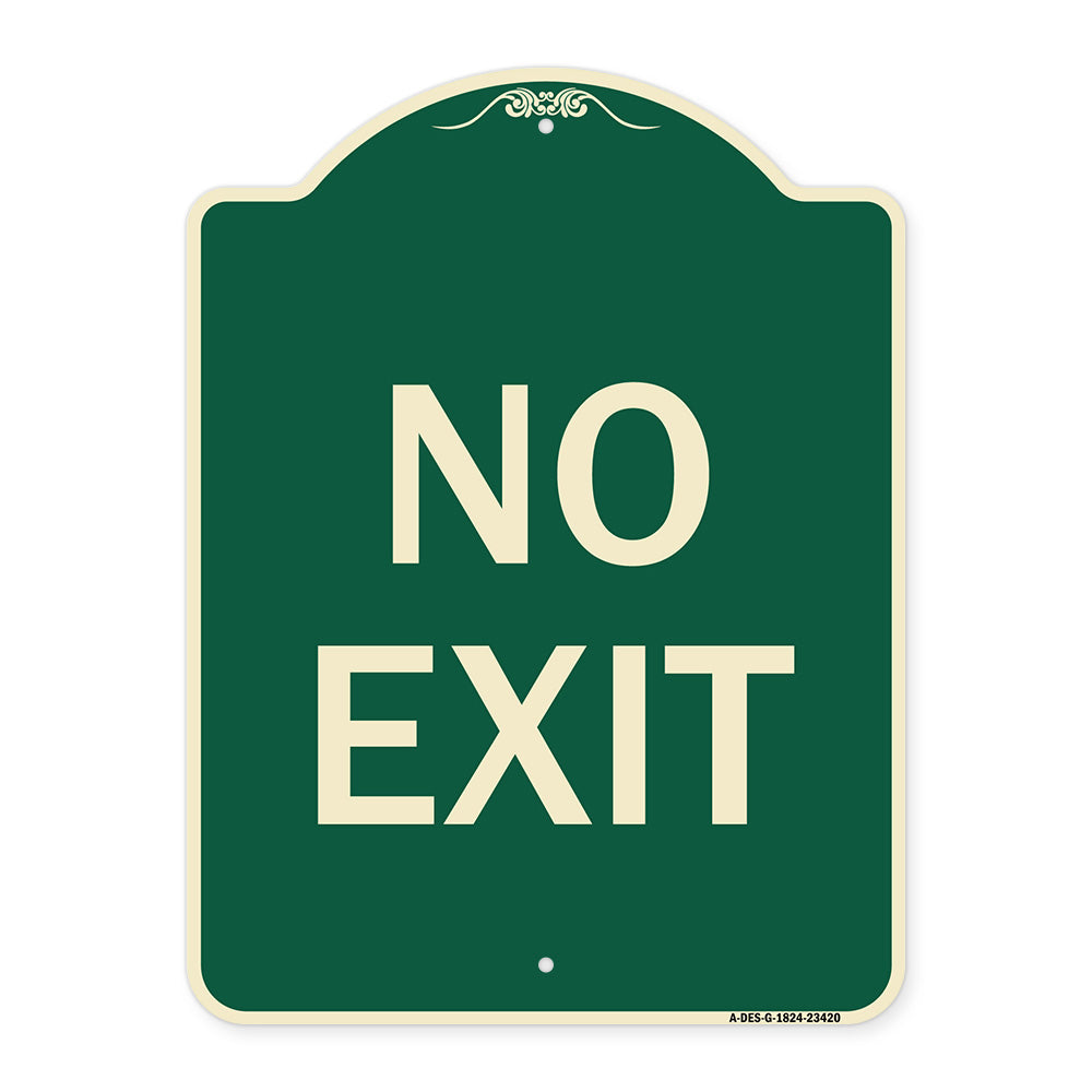 Parking Lot Sign No Exit
