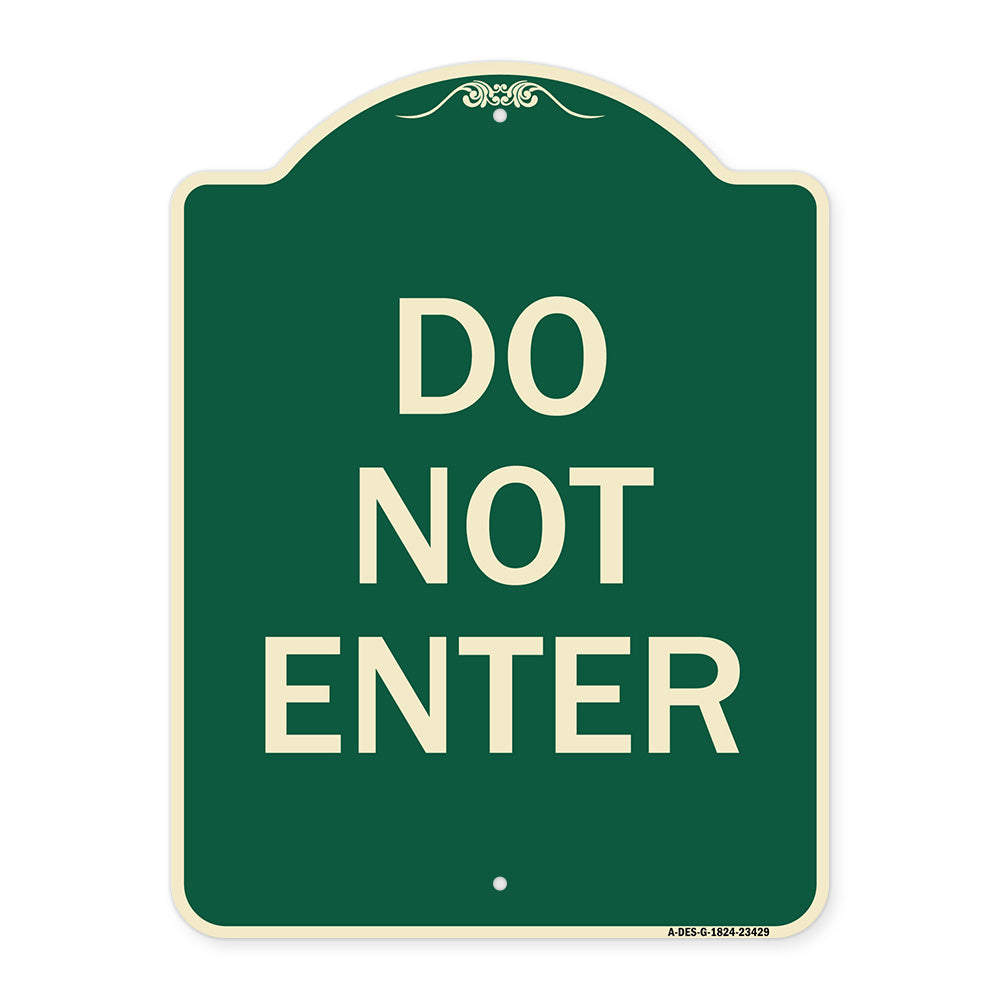 Parking Lot Sign Do Not Enter