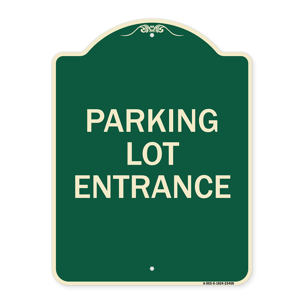 Parking Entrance Sign Parking Lot Entrance