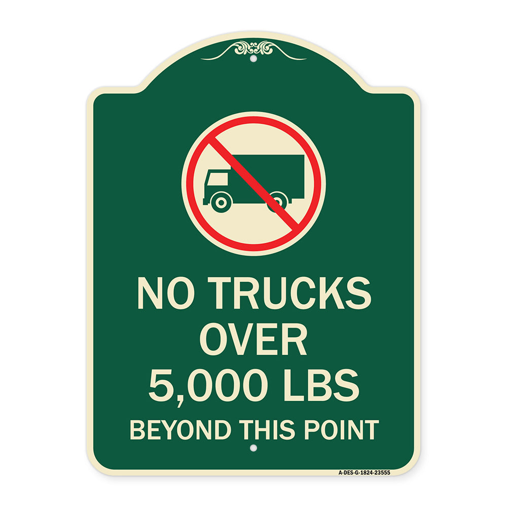 No Trucks Over (Editable Weight) Beyond This Point with Graphic
