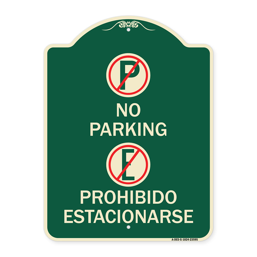 No Parking Prohibido Estacionarse (With Symbol)