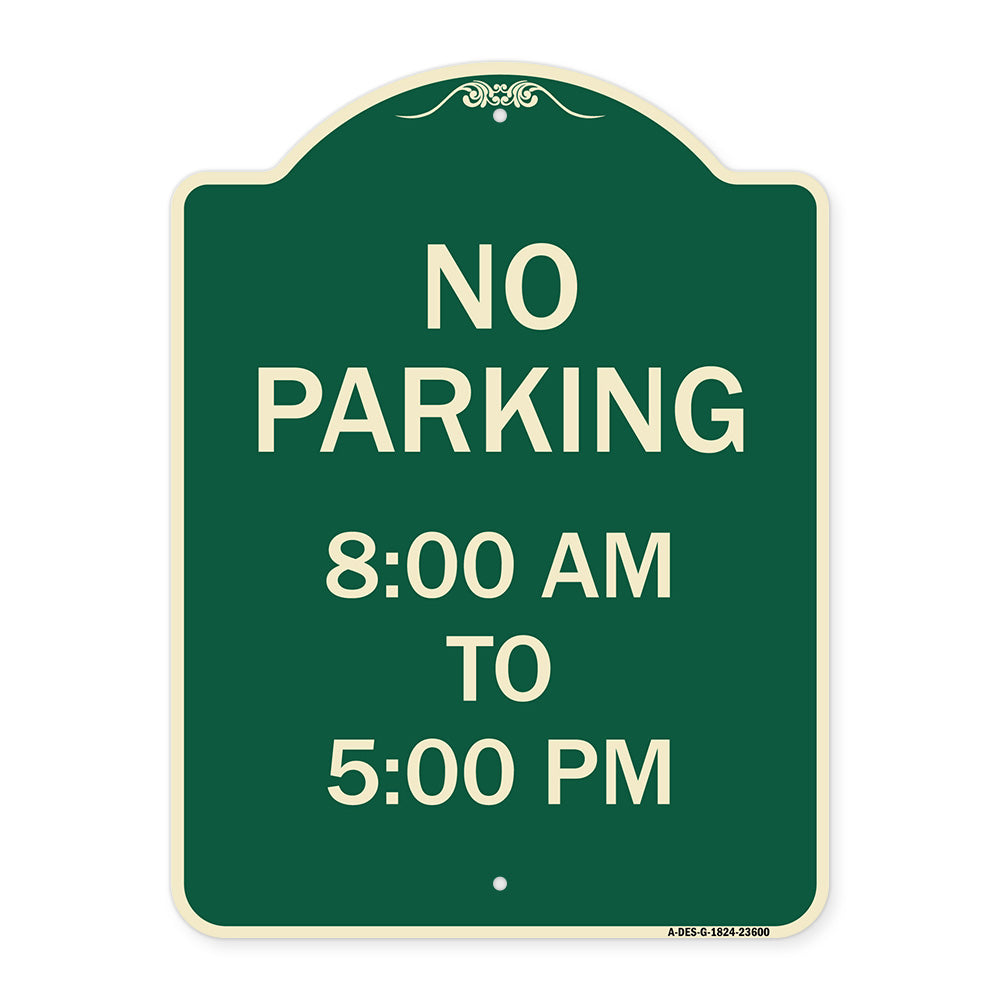 No Parking 8-00 Am to 5-00 Pm
