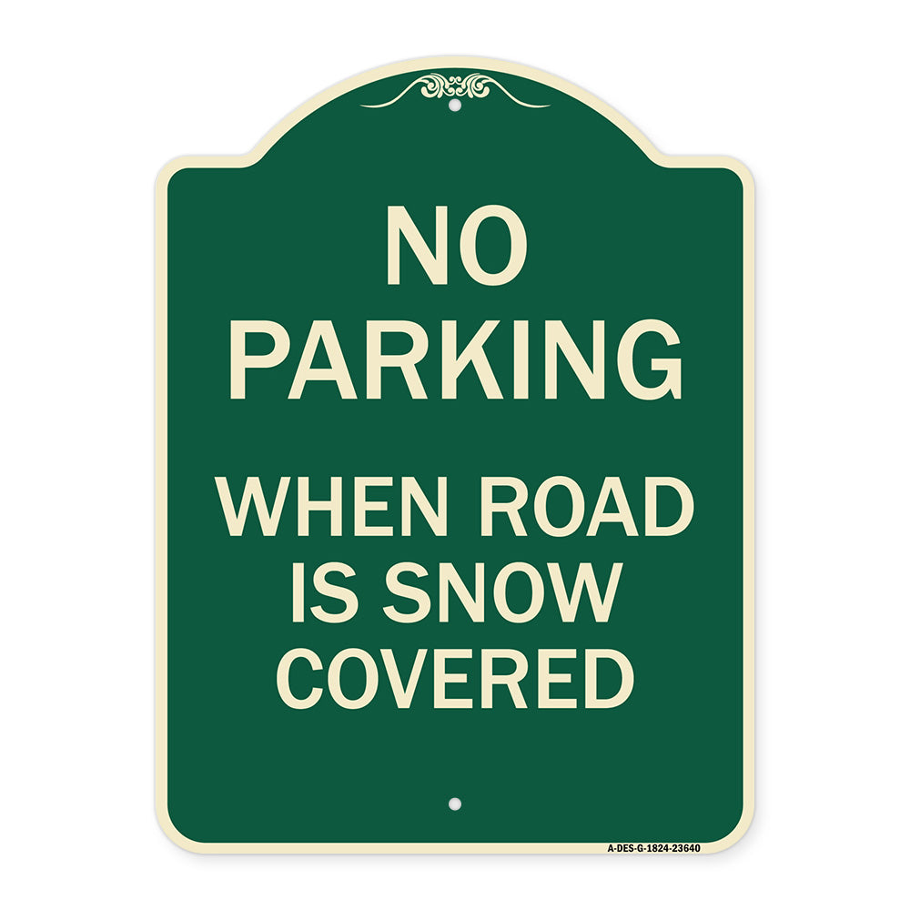 No Parking When Road Is Snow Covered