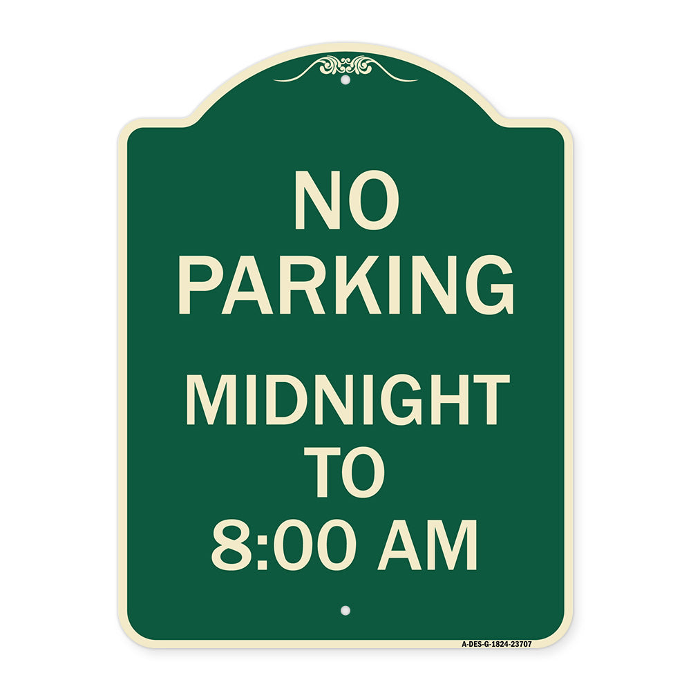 No Parking Midnight to 8:00 Am