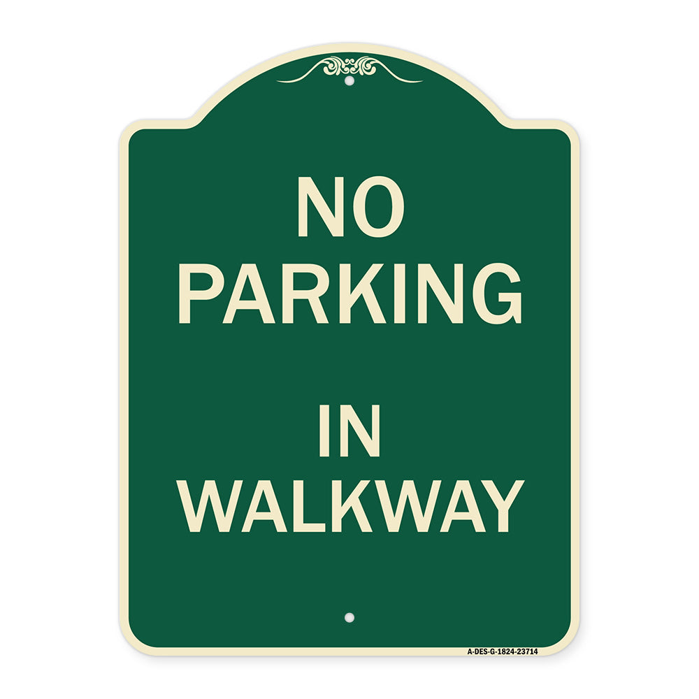 No Parking in Walkway