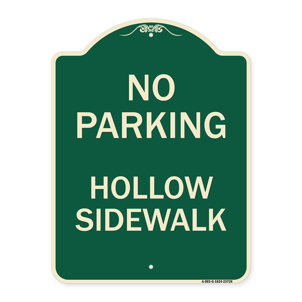 No Parking Hollow Sidewalk