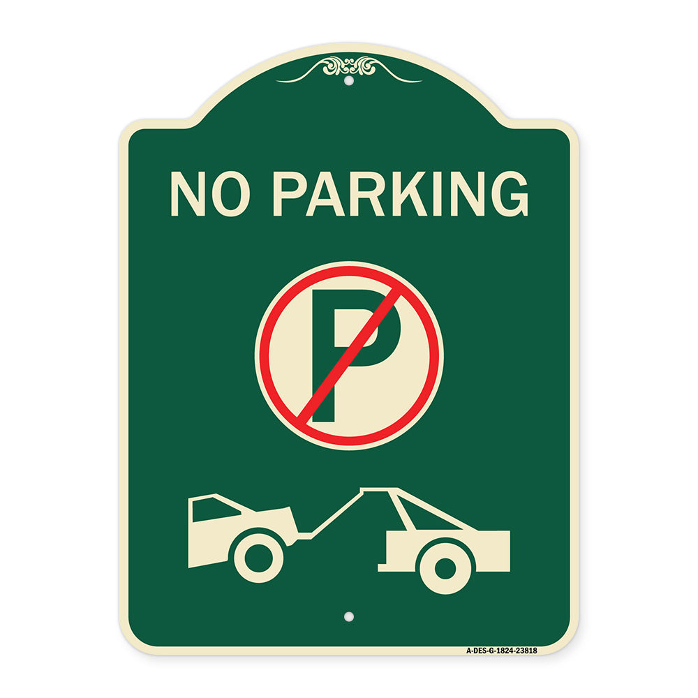 No Parking (No Parking Symbol and Tow Truck Symbol)