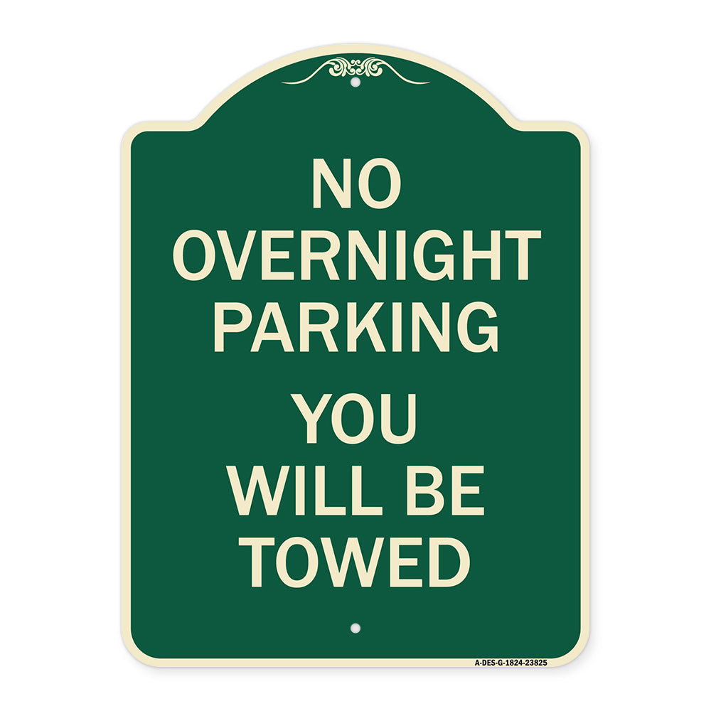 No Overnight Parking You Will Be Towed