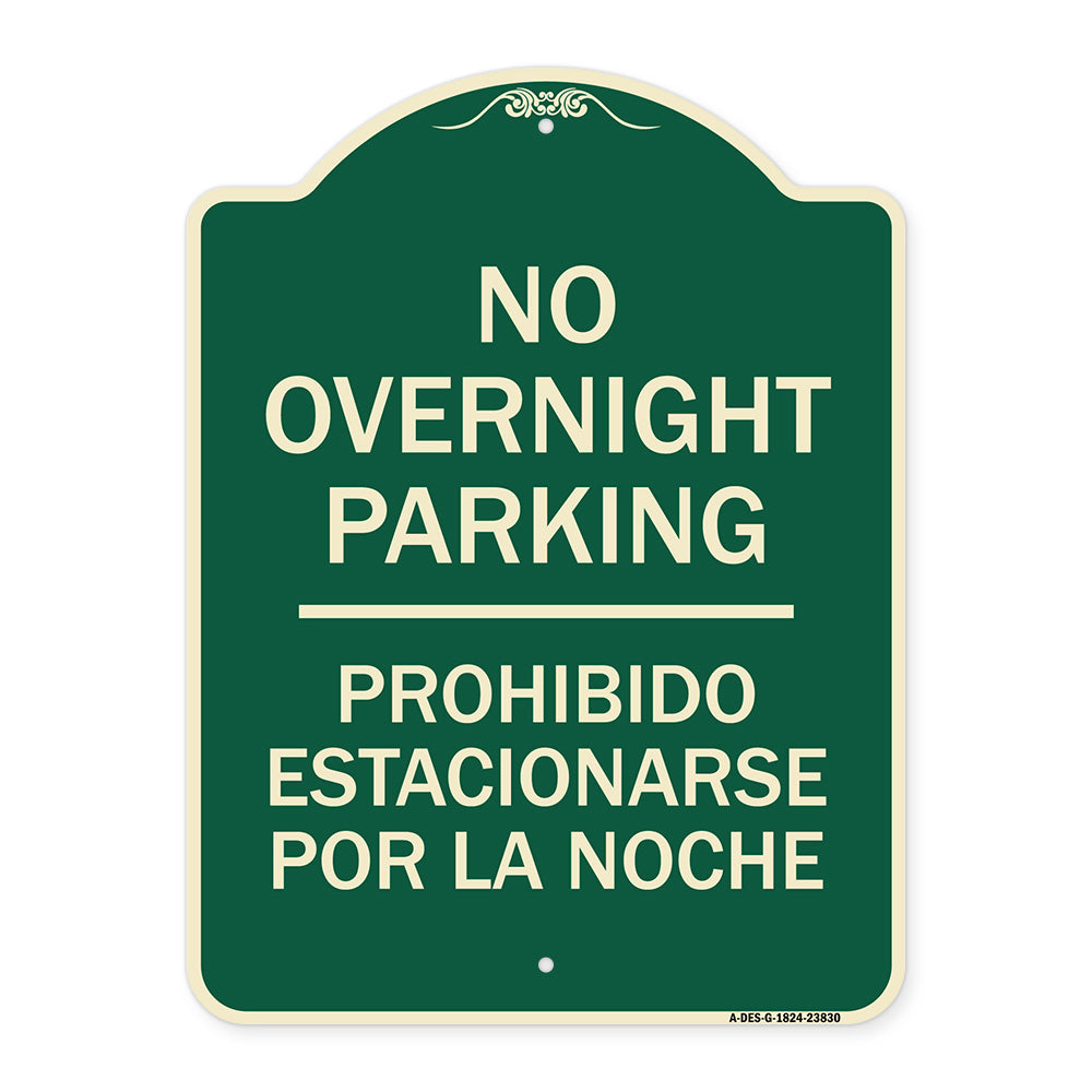 No Overnight Parking - Prohibido Estacionarse Por La Noche