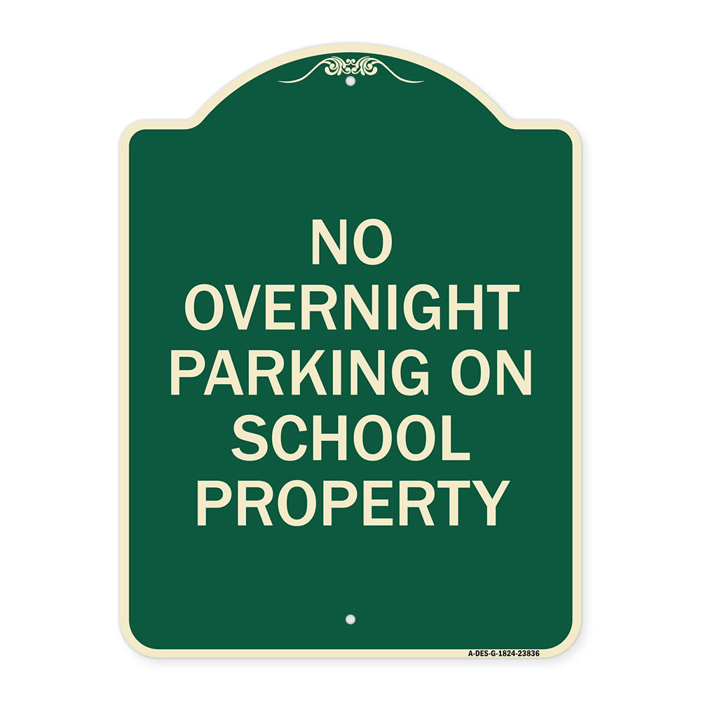 No Overnight Parking on School Property