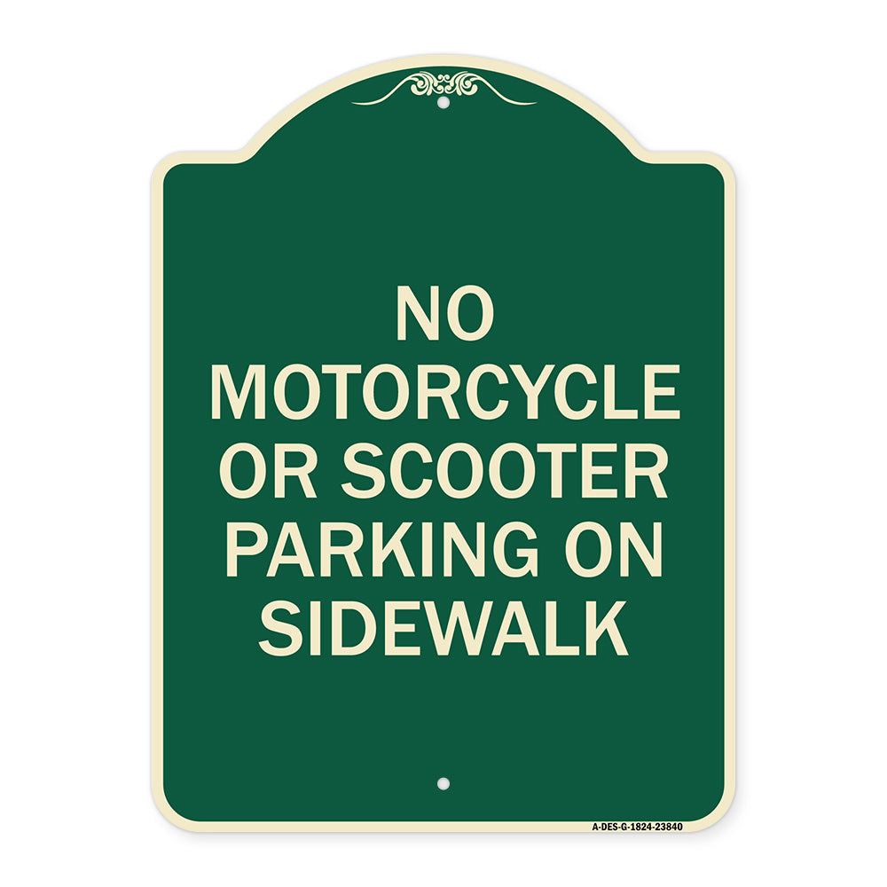 No Motorcycle or Scooter Parking on Sidewalk