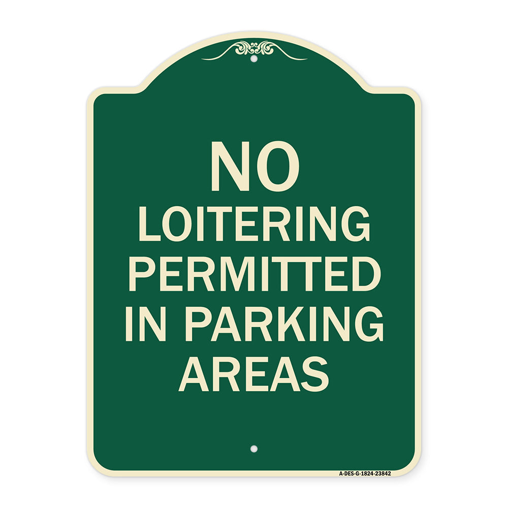 No Loitering Permitted in Parking Areas