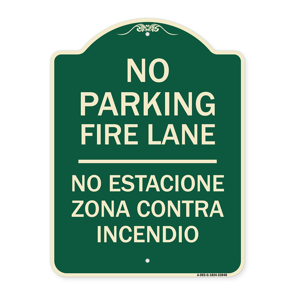No Estacione Zona Contra Incendio
