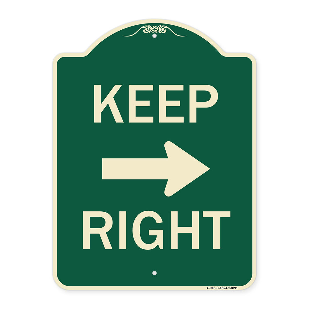Keep Right Sign (Right Arrow)