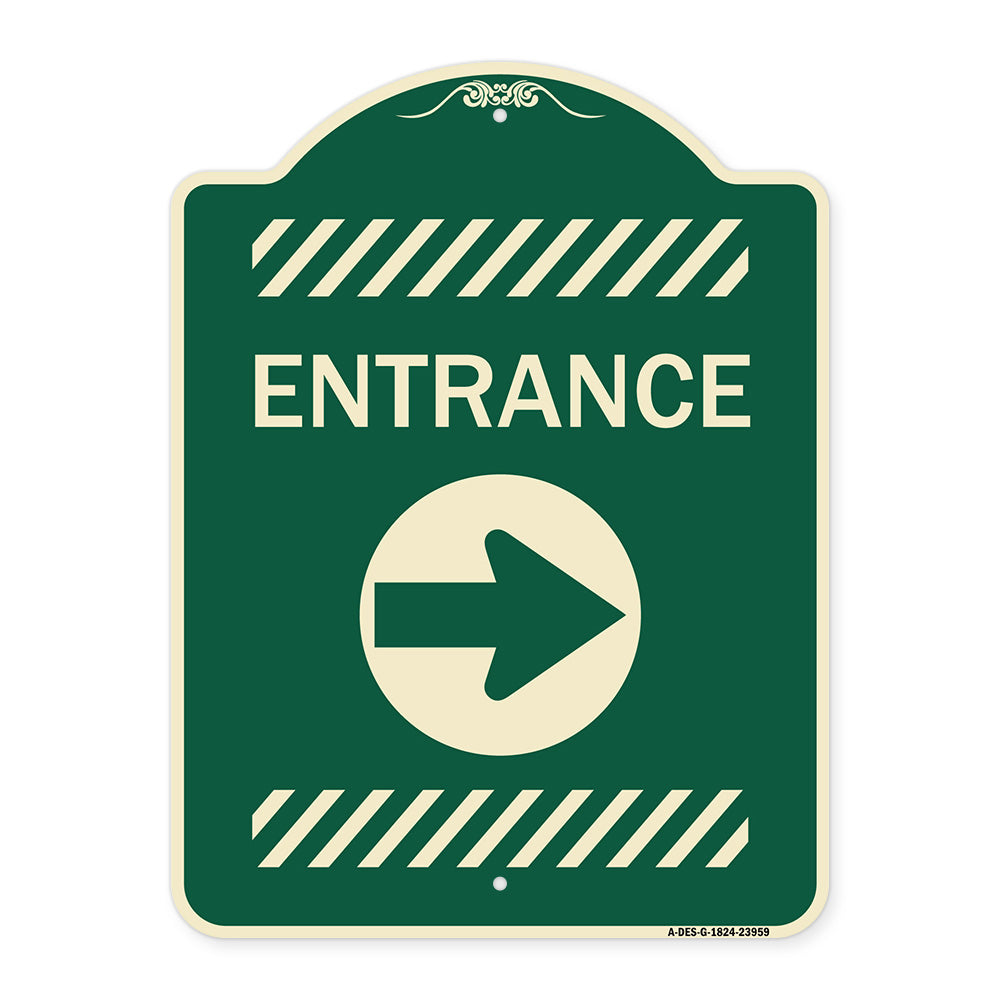 Flex Post Entrance with Right Arrow Decal Only for Flex Paddle