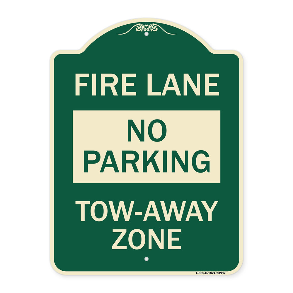 Fire Lane Sign No Parking Tow-Away Zone