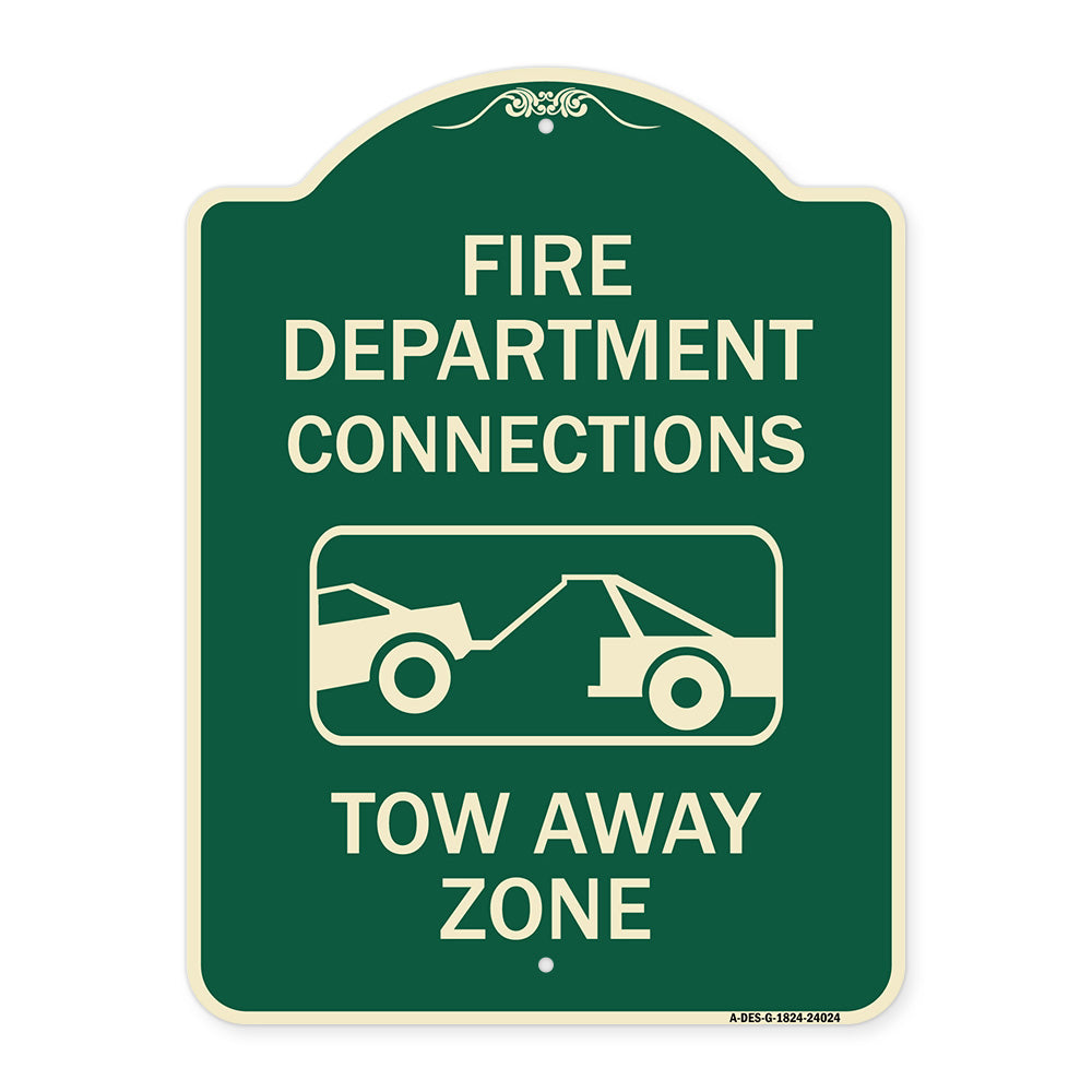 Fire Department Connection Tow Away Zone (With Graphic)