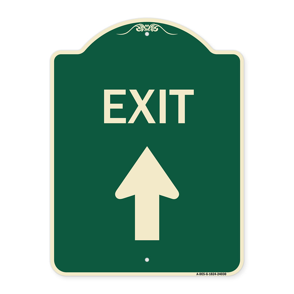 Exit Sign Exit with Up Arrow
