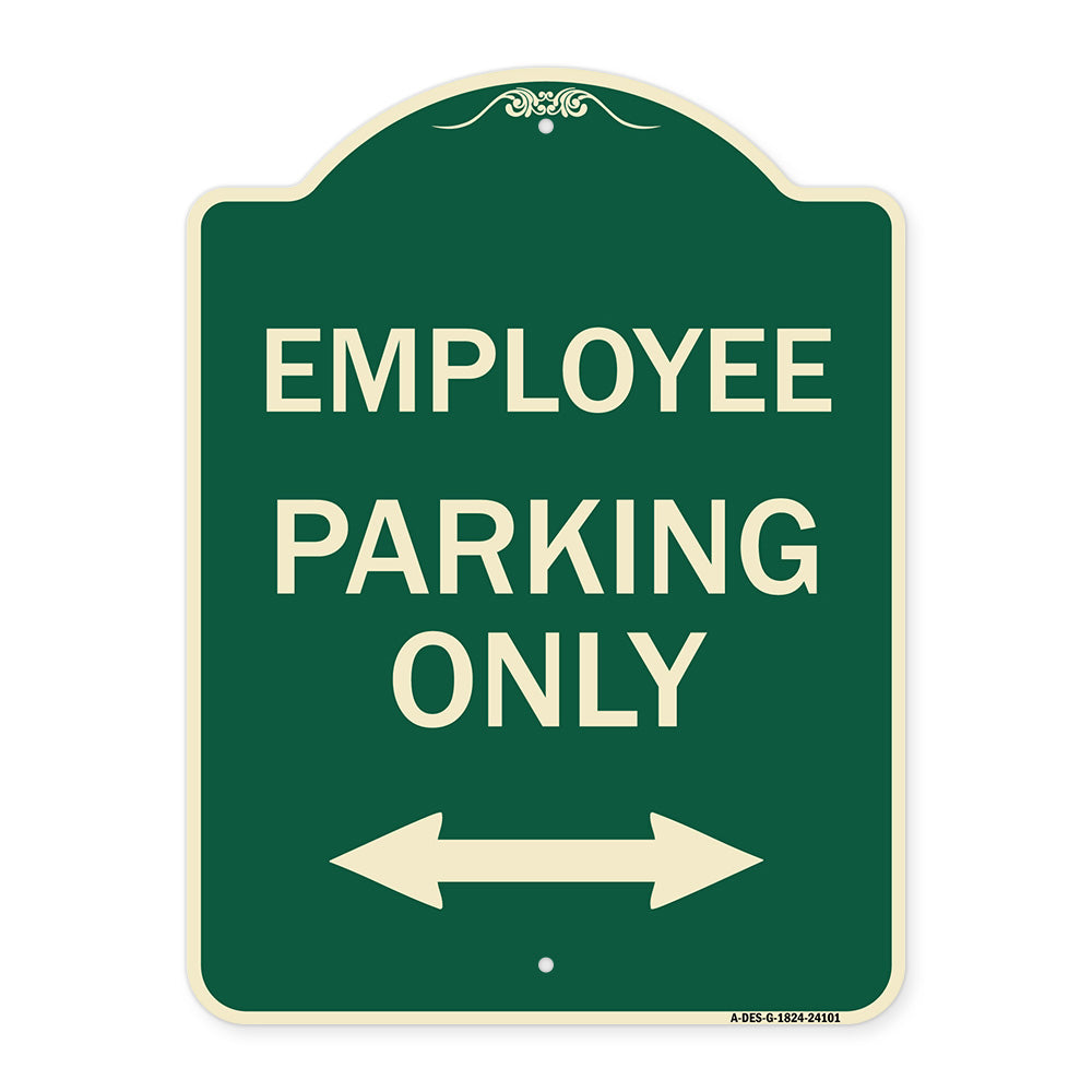 Employee Parking Only (With Bi-Directional Arrow)