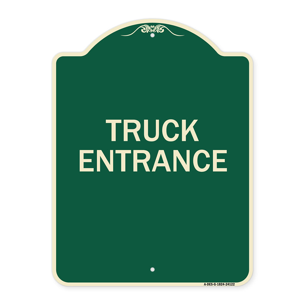 Driveway Sign Truck Entrance