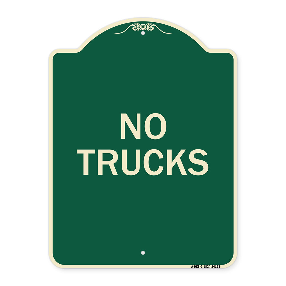 Driveway Sign No Trucks