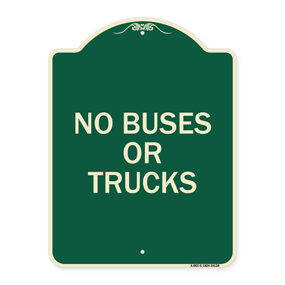 Driveway Sign No Buses or Trucks