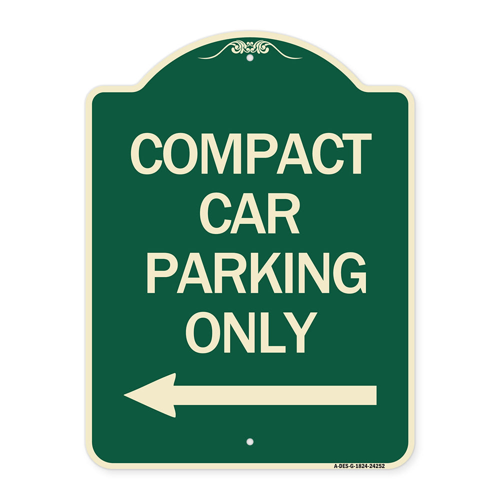 Compact Car Parking Only (With Left Arrow)