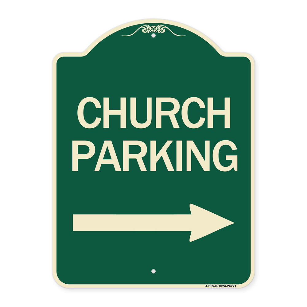 Church Parking (With Right Arrow)