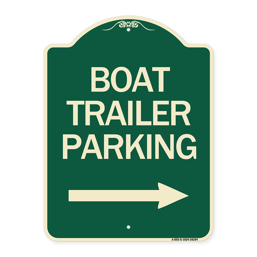 Boat Trailer Parking (With Right Arrow Symbol)