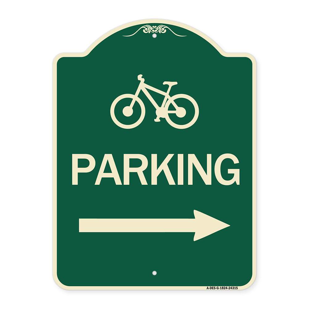 Bicycle Symbol Parking (Right Arrow