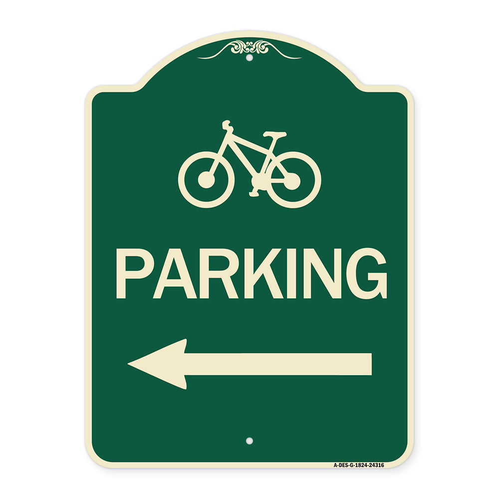 Bicycle Symbol Parking (Left Arrow)