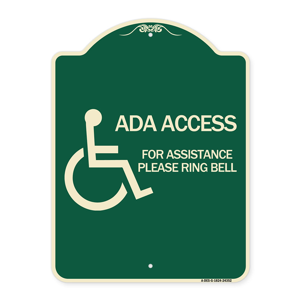 ADA Access for Assistance Ring Bell (With New Isa Symbol)