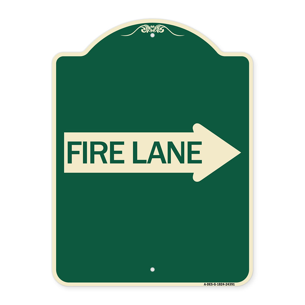 Fire Lane Right Arrow