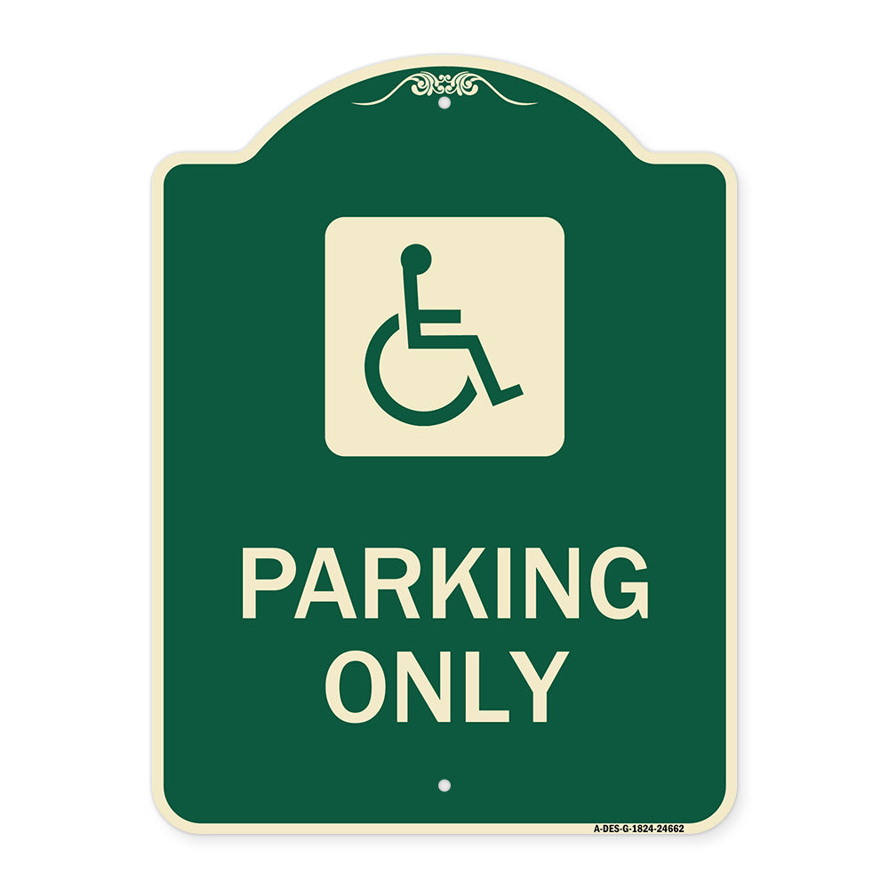 (ADA Compliant) Parking Only (Accessible Symbol)