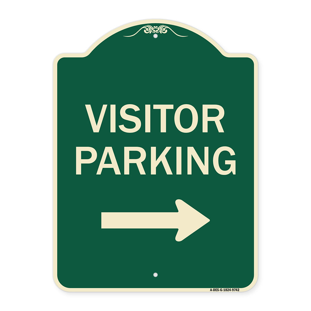 Visitor Parking (With Right Arrow)
