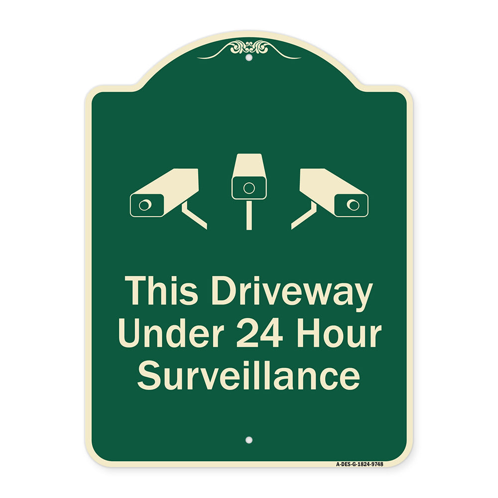 This Driveway Under 24 Hour Surveillance With Graphics