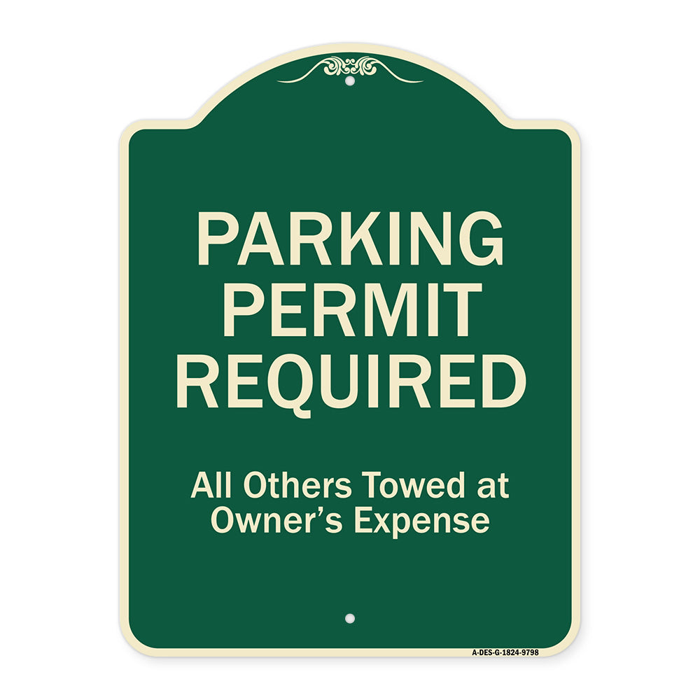 Parking Permit Required All Others Towed At Owner's Expense