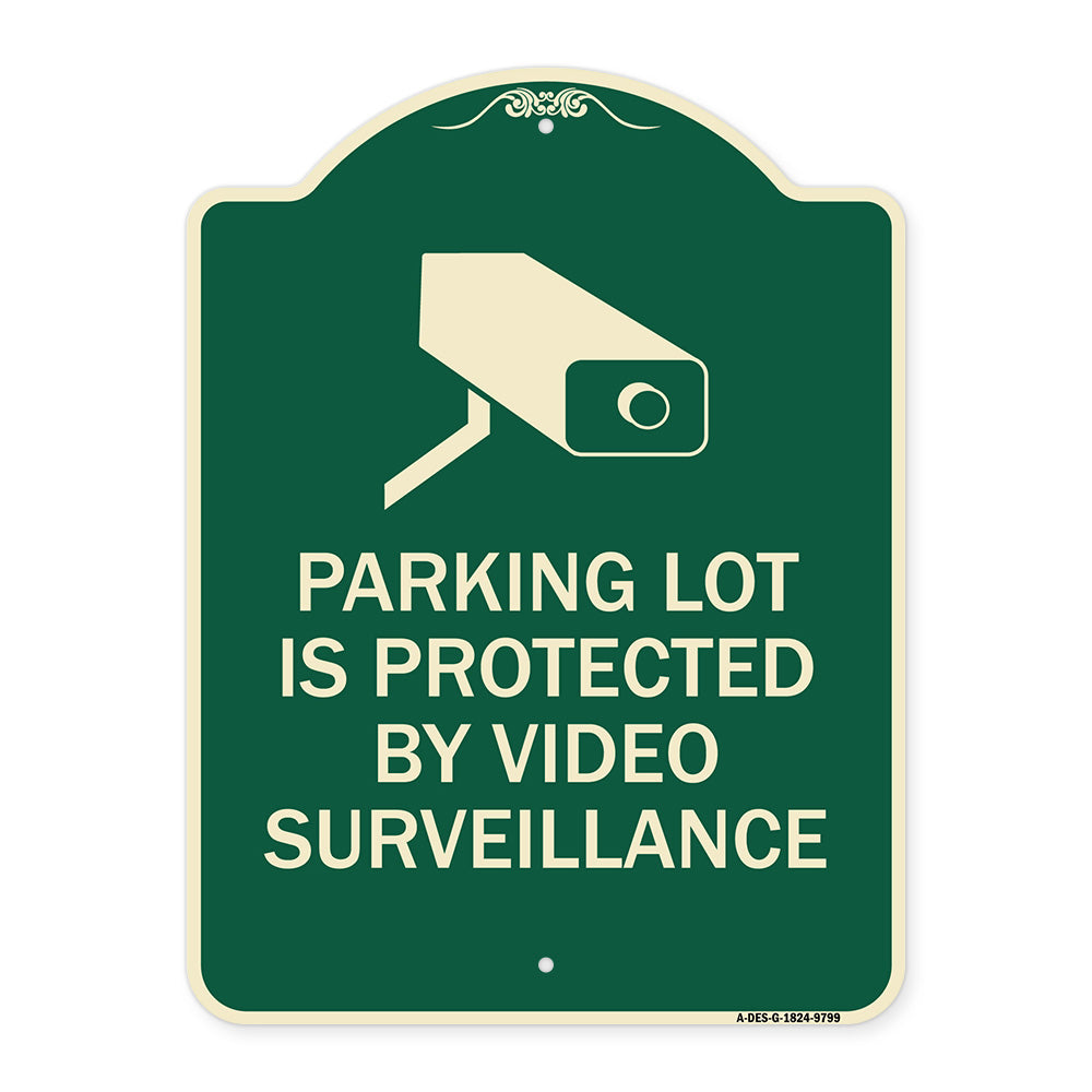 Parking Lot Is Protected By Video Surveillance With Graphic