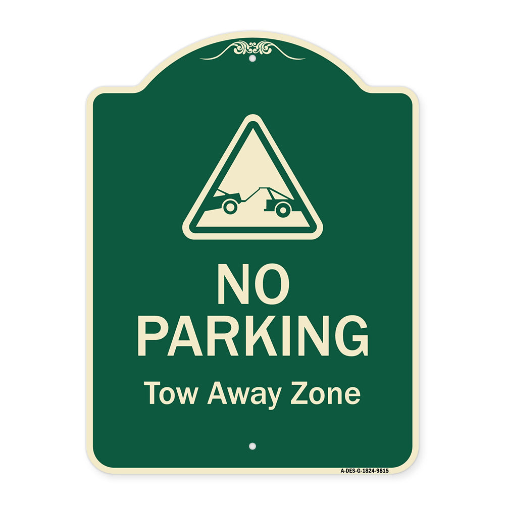 No Parking Tow Away Zone With Graphic