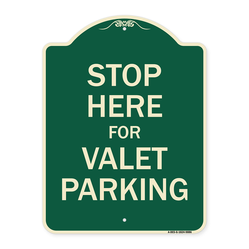 Stop Here For Valet Parking